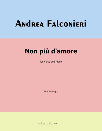 Non piu d'amore, by Falconieri