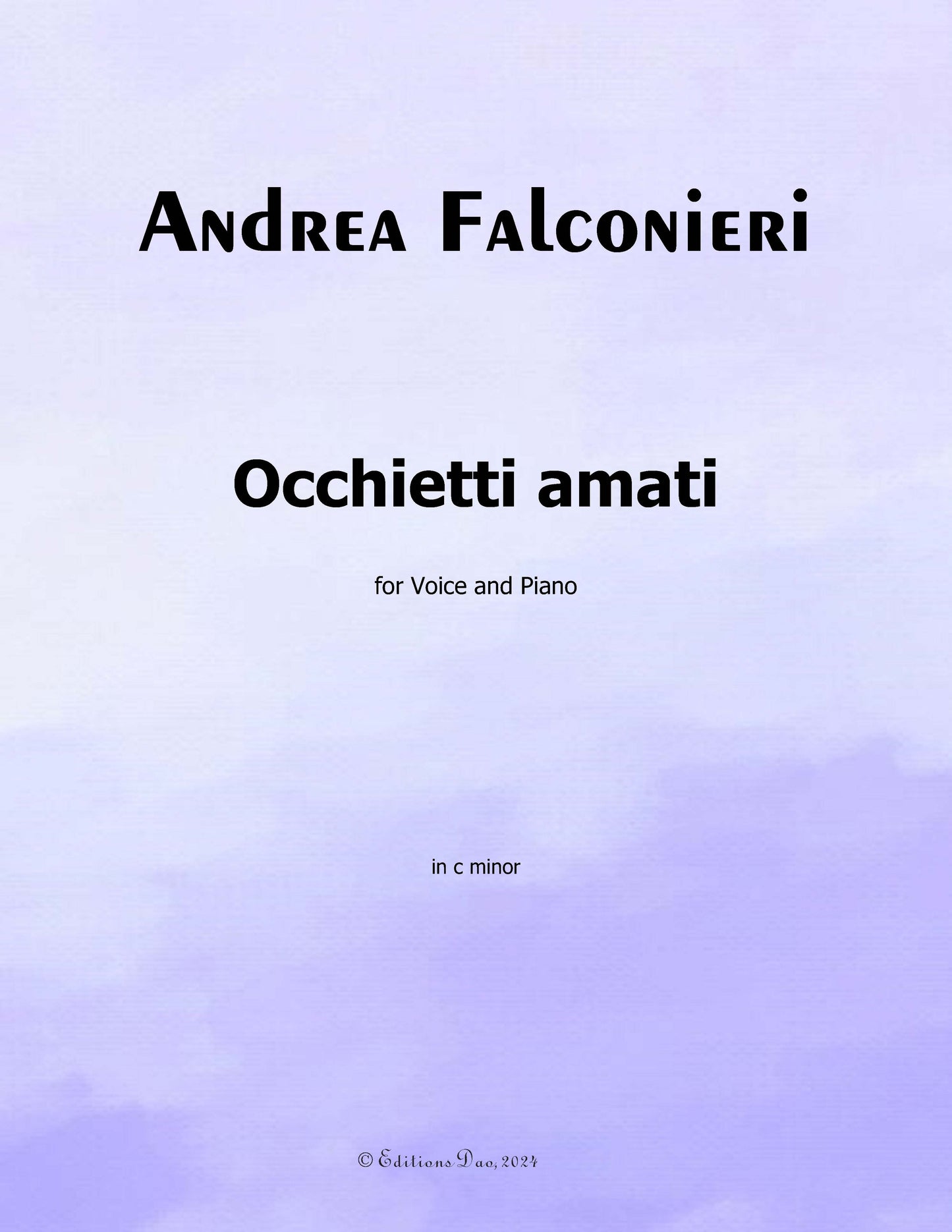 Occhietti amati, by Falconieri