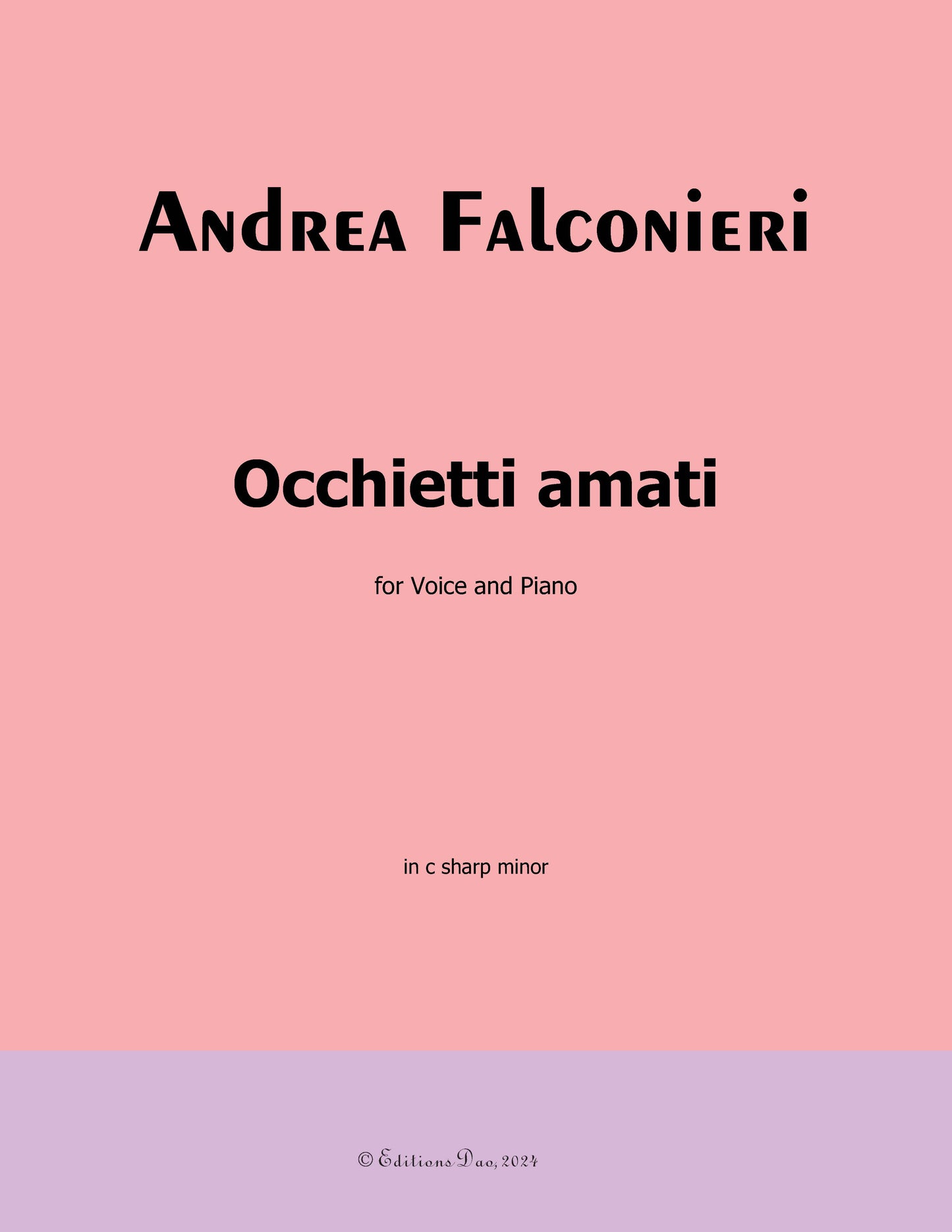 Occhietti amati, by Falconieri