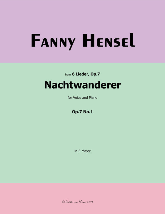 Nachtwanderer, by Fanny Mendelssohn