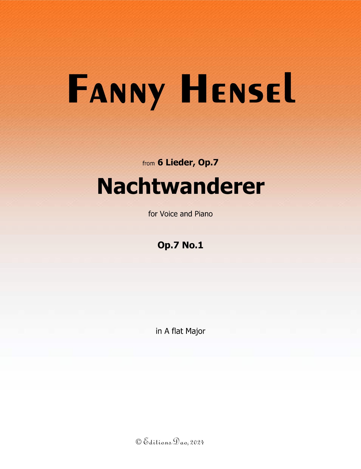 Nachtwanderer, by Fanny Mendelssohn