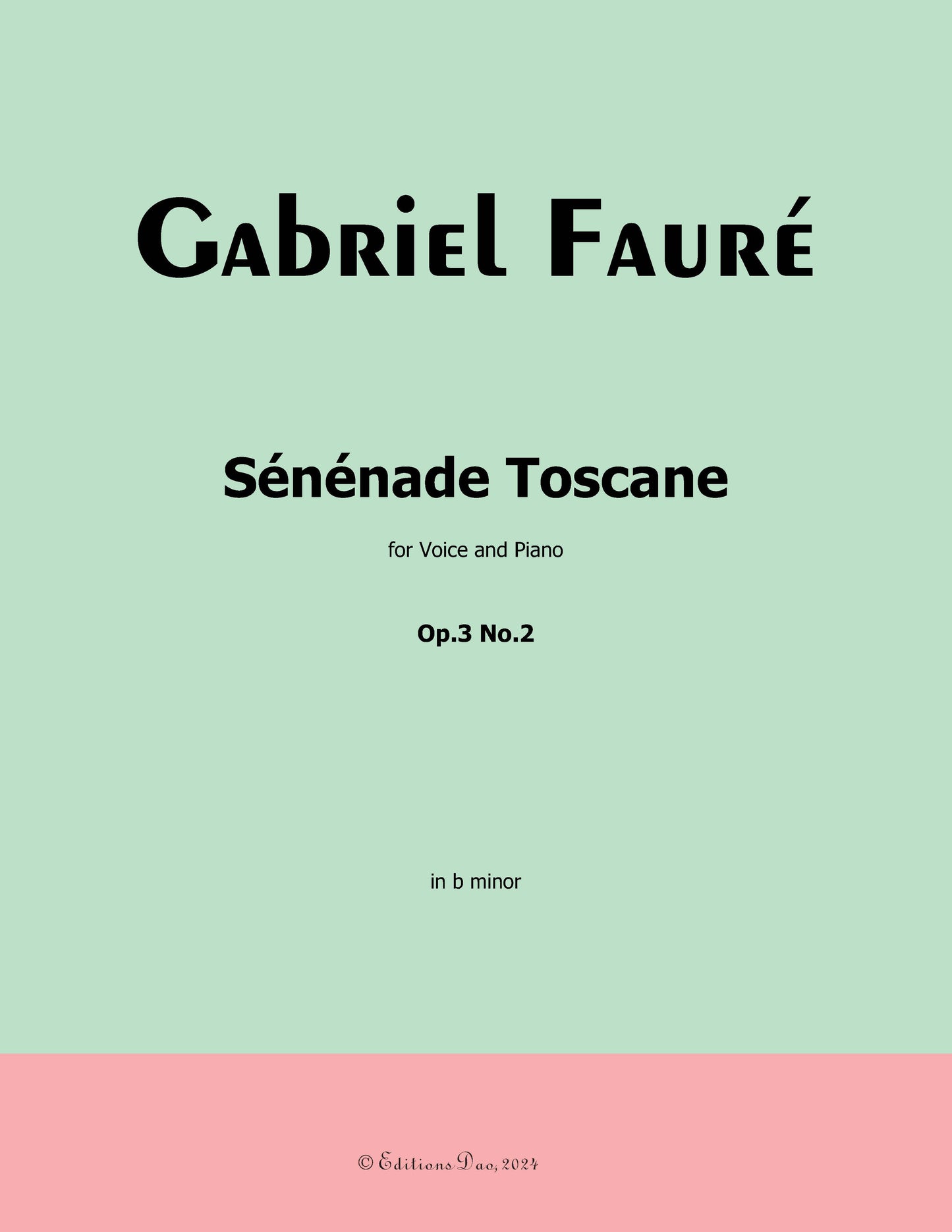 Senenade Toscane, by G. Fauré