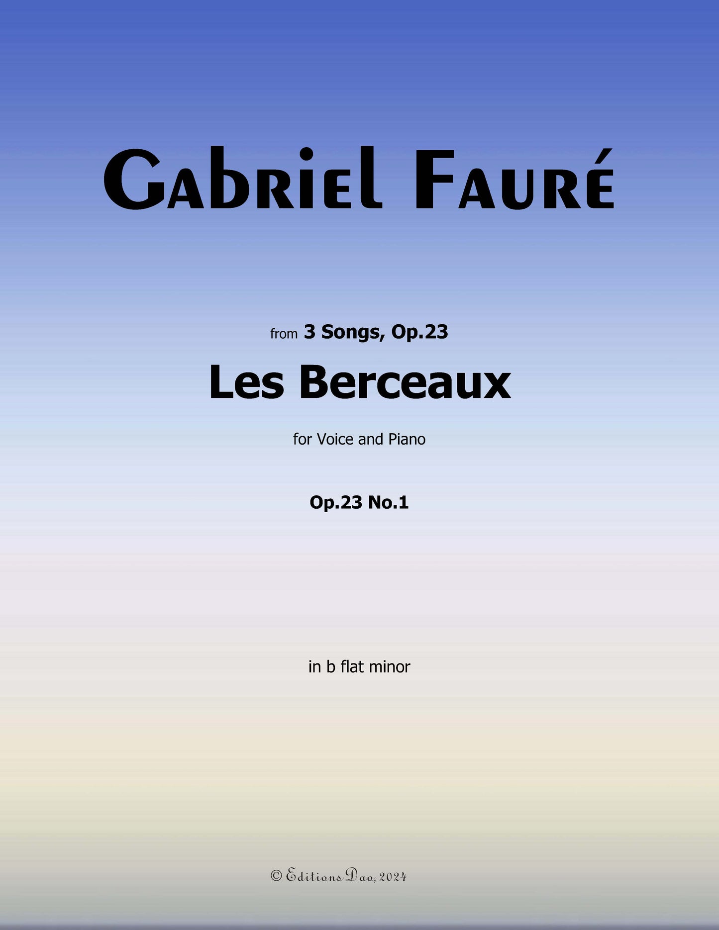 Les Berceaux, by G. Fauré