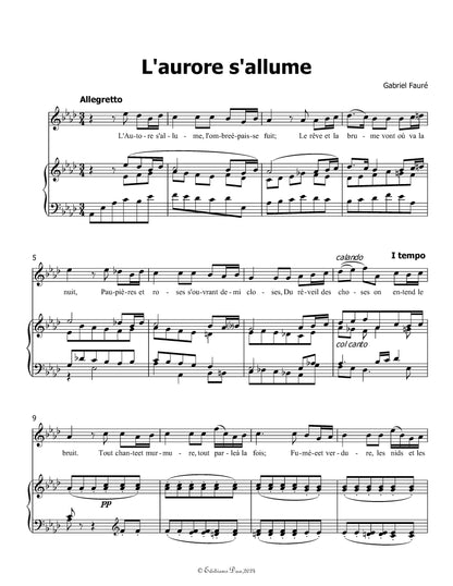 L'aurore s'allume, by G. Fauré