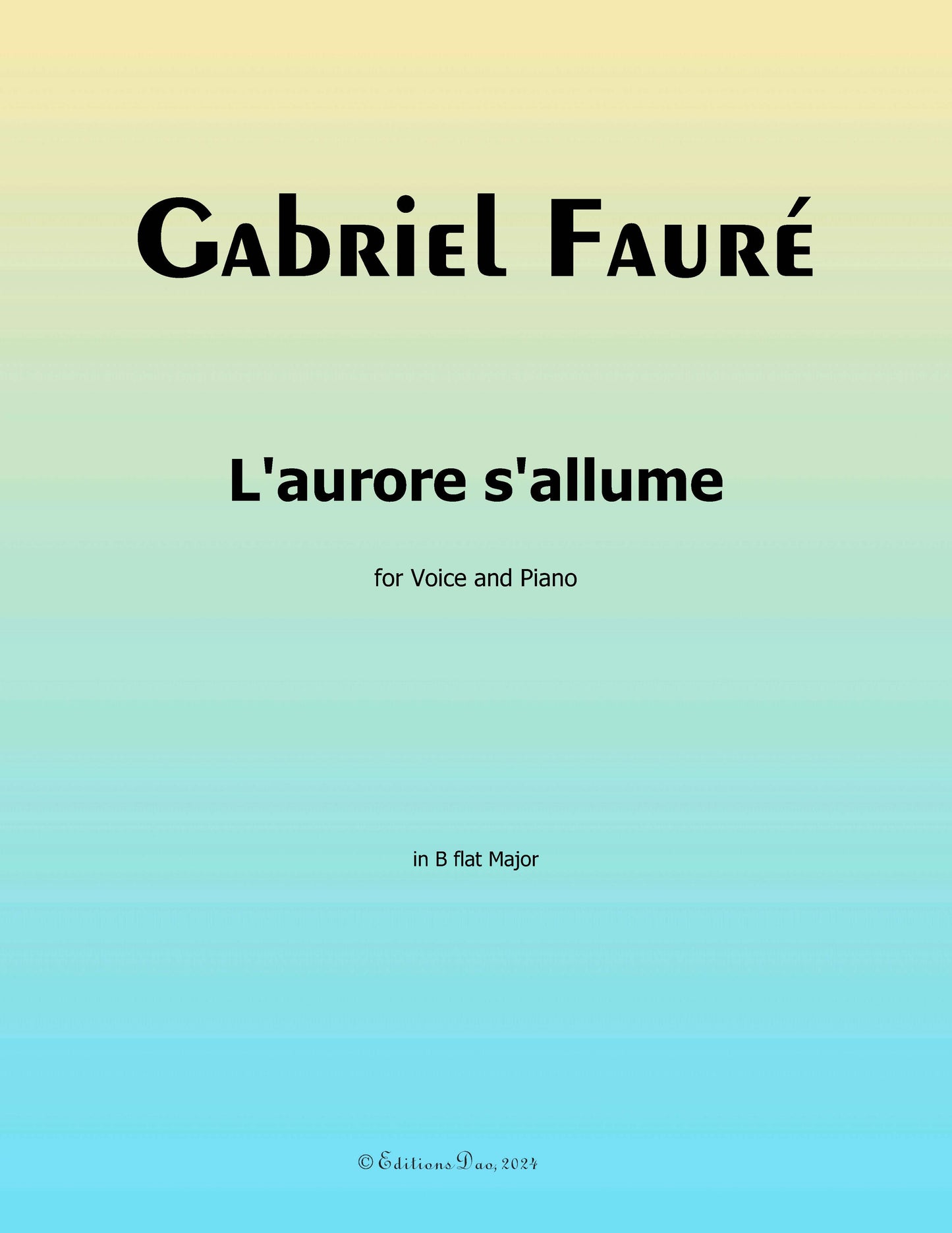 L'aurore s'allume, by G. Fauré