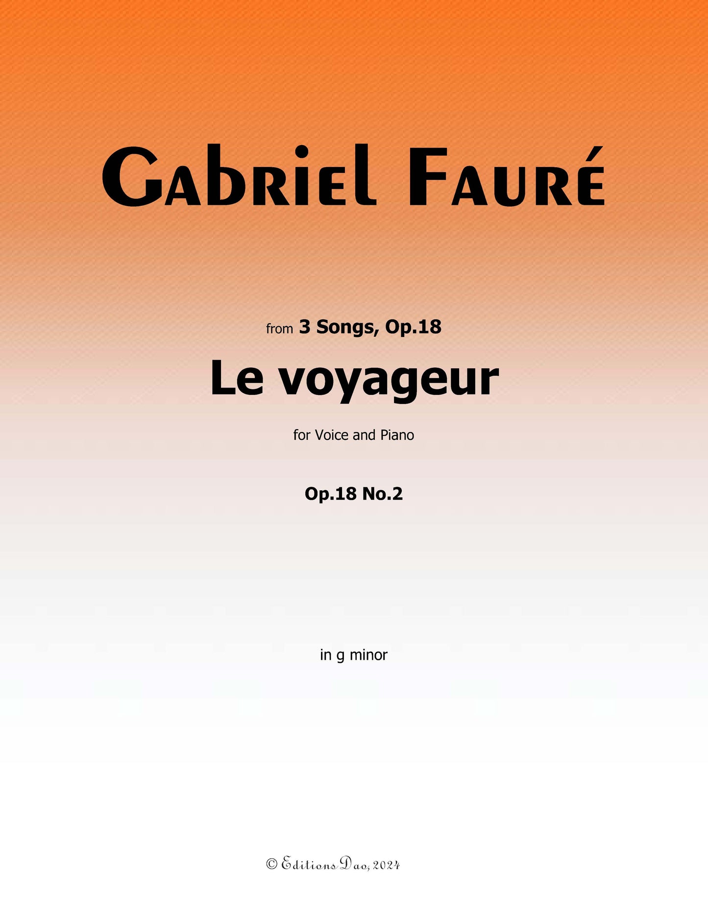 Le voyageur, by G. Fauré