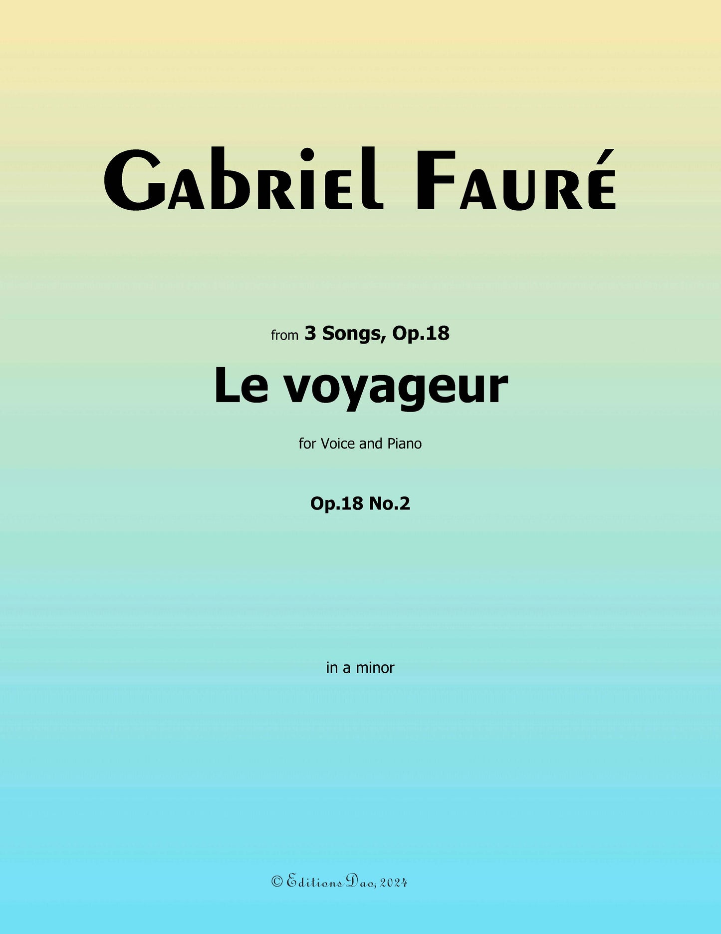 Le voyageur, by G. Fauré