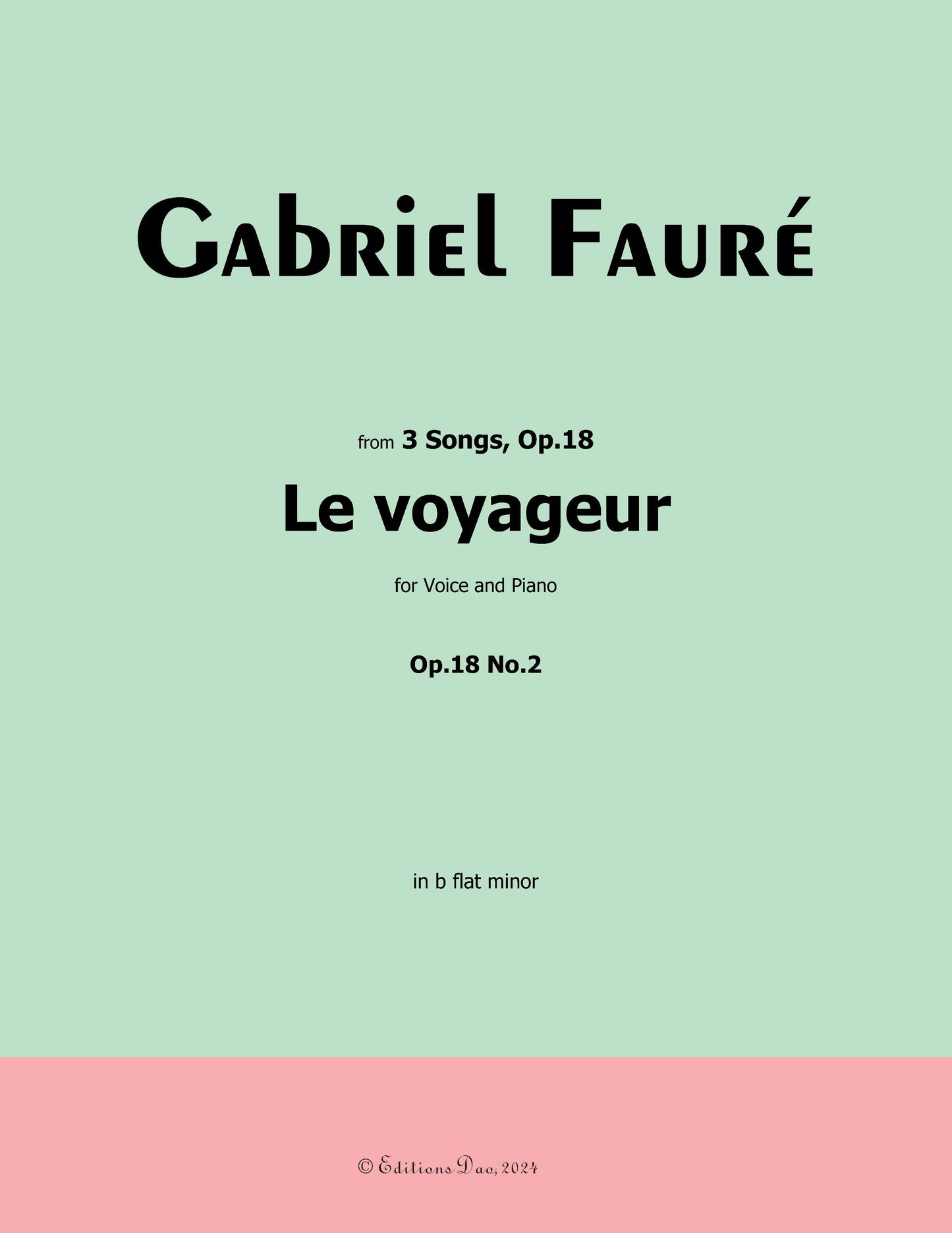 Le voyageur, by G. Fauré