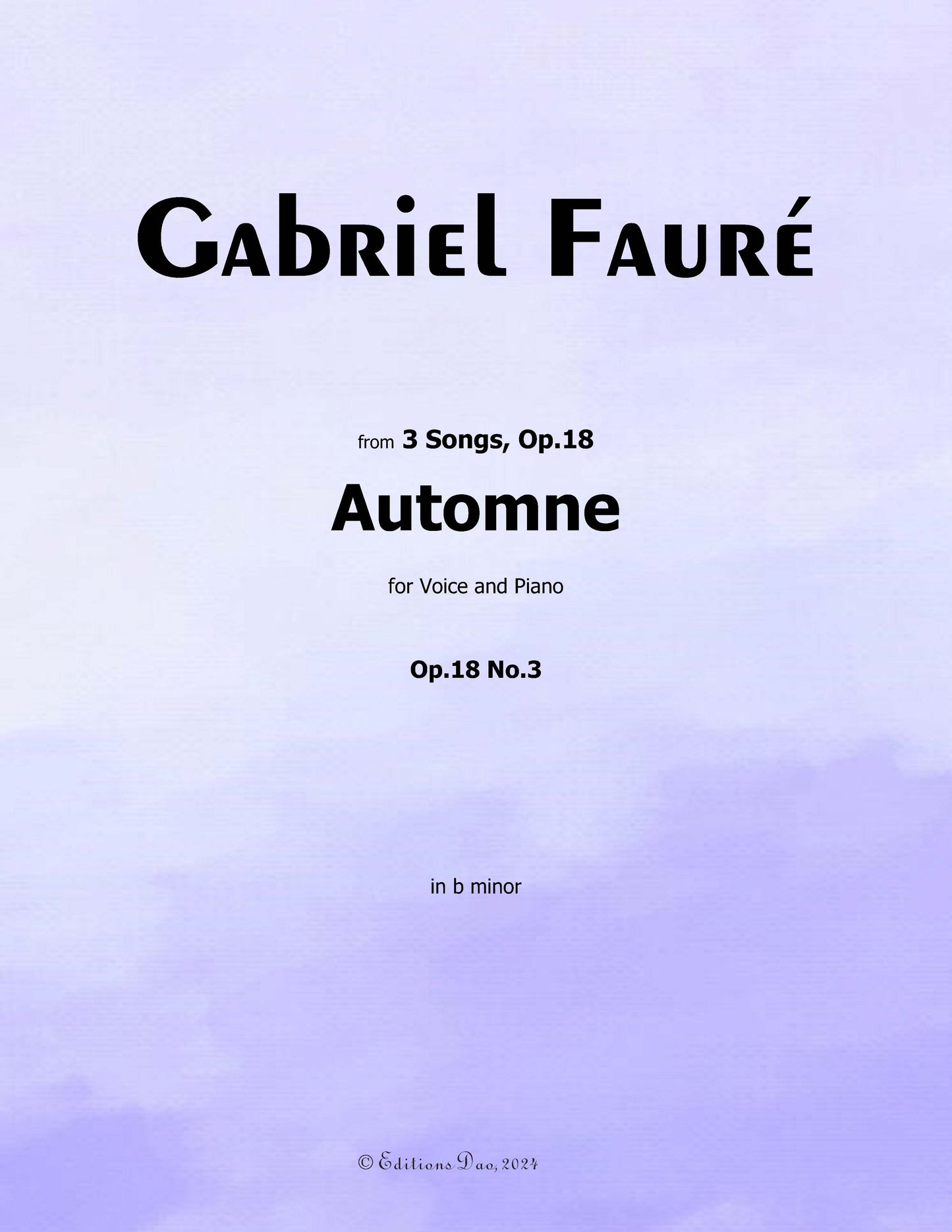 Automne, by G. Fauré