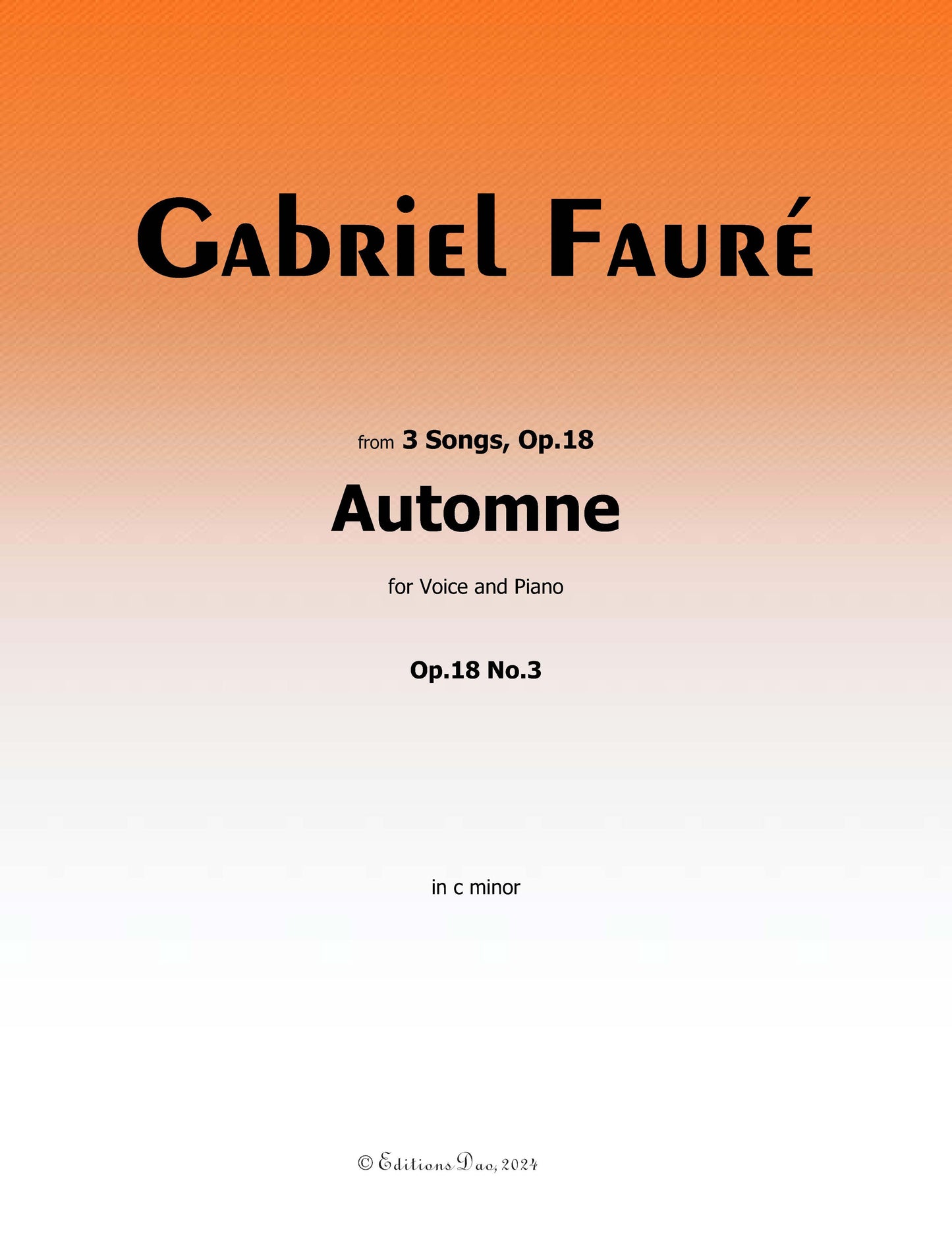 Automne, by G. Fauré