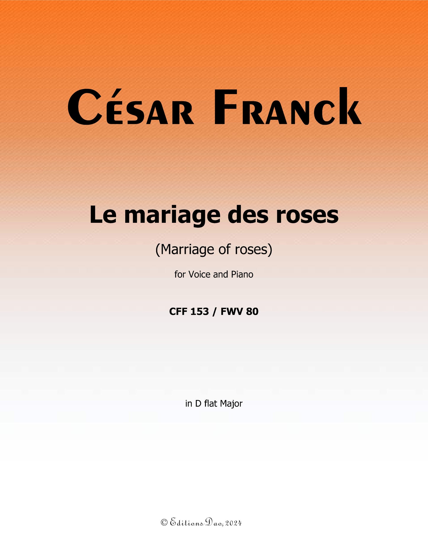 Le mariage des roses, by C. Franck