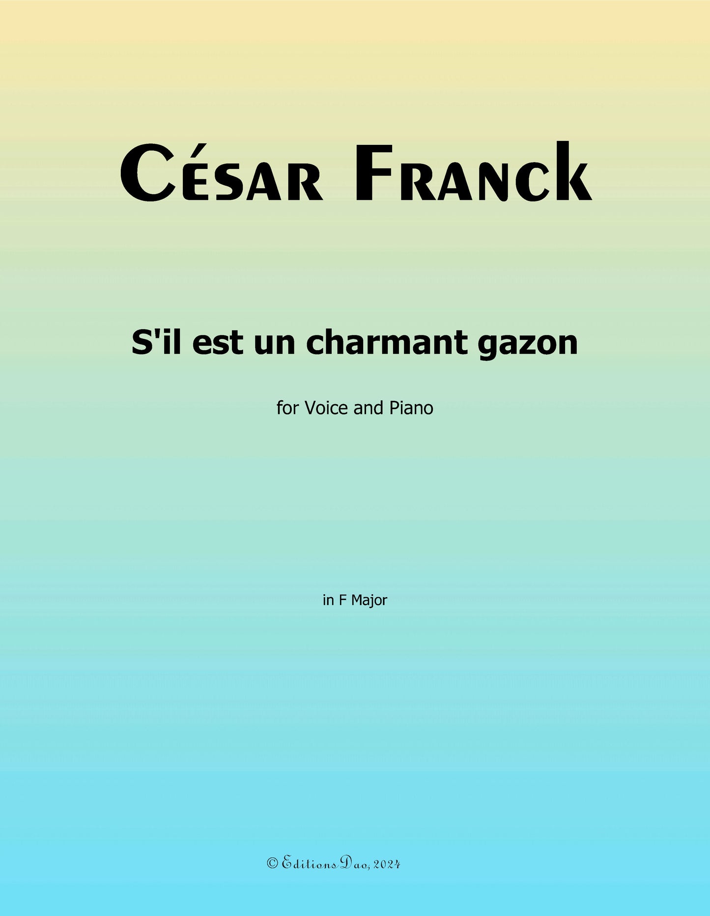 S'il est un charmant gazon, by C. Franck