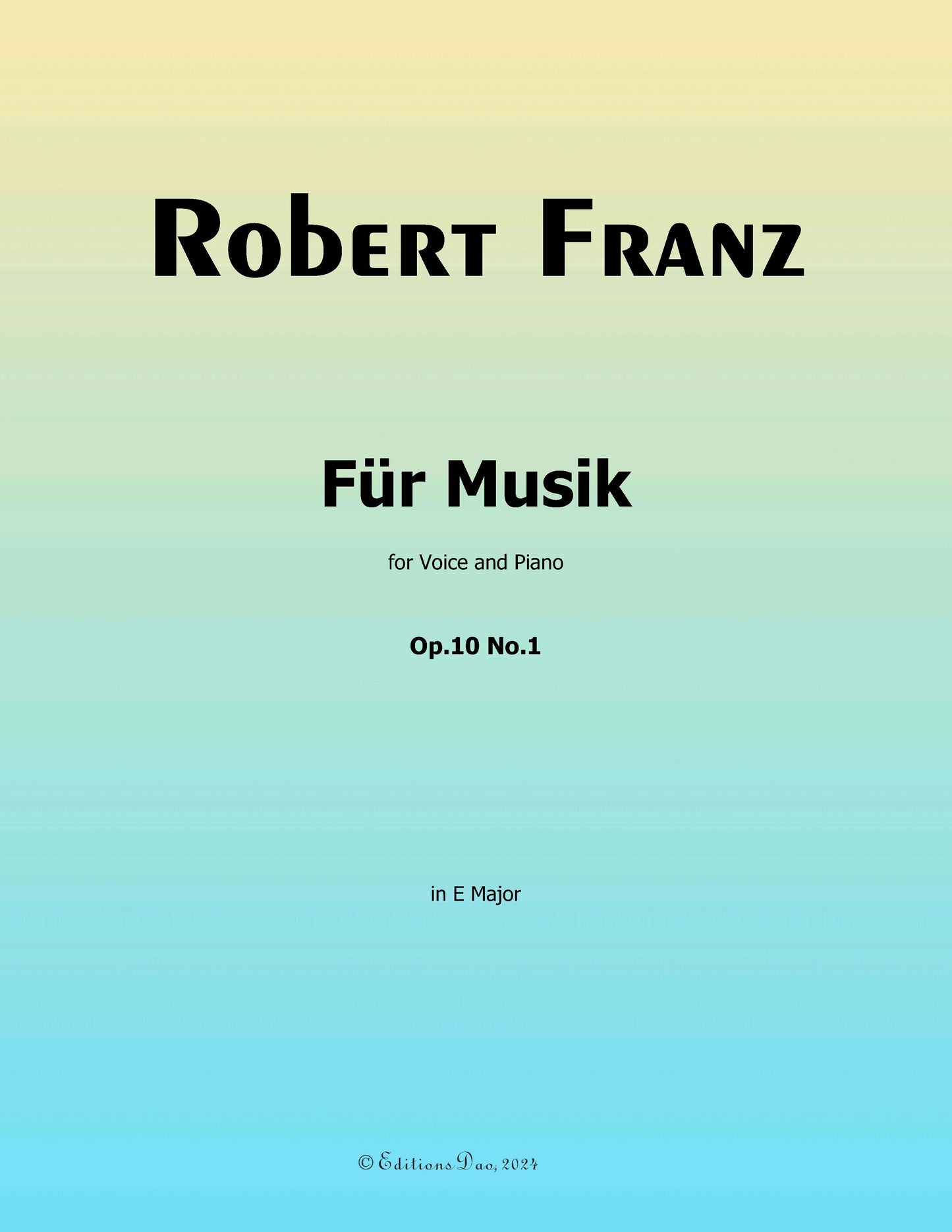 Fur Musik, by R. Franz