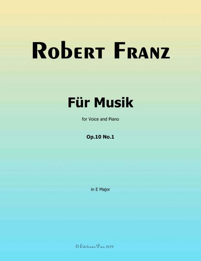 Fur Musik, by R. Franz