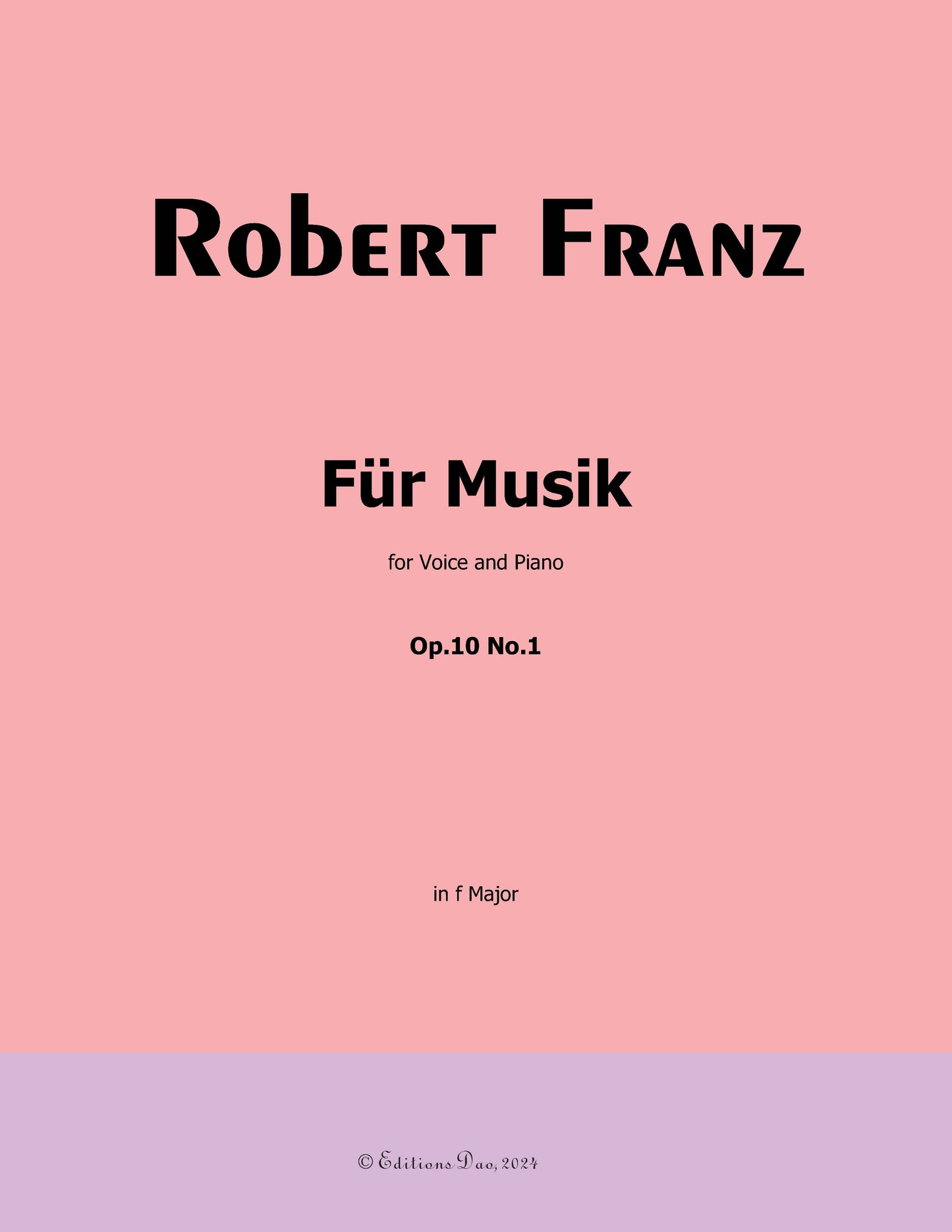 Fur Musik, by R. Franz