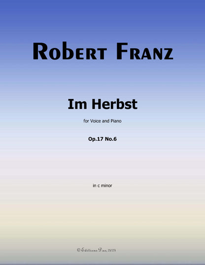 Im Herbst, by R. Franz