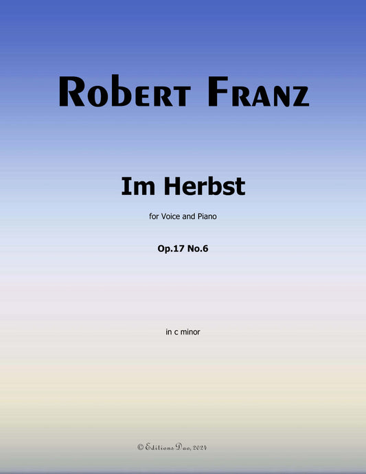 Im Herbst, by R. Franz