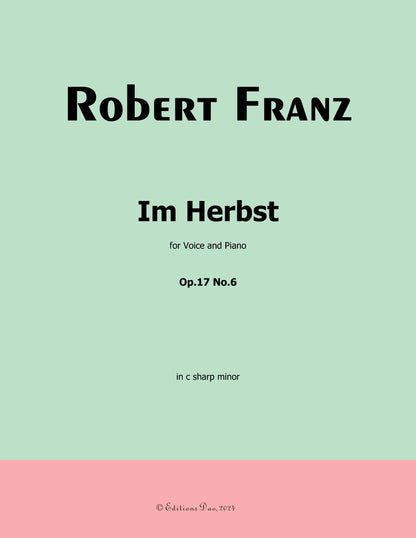 Im Herbst, by R. Franz