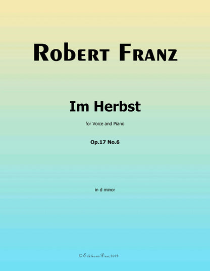 Im Herbst, by R. Franz