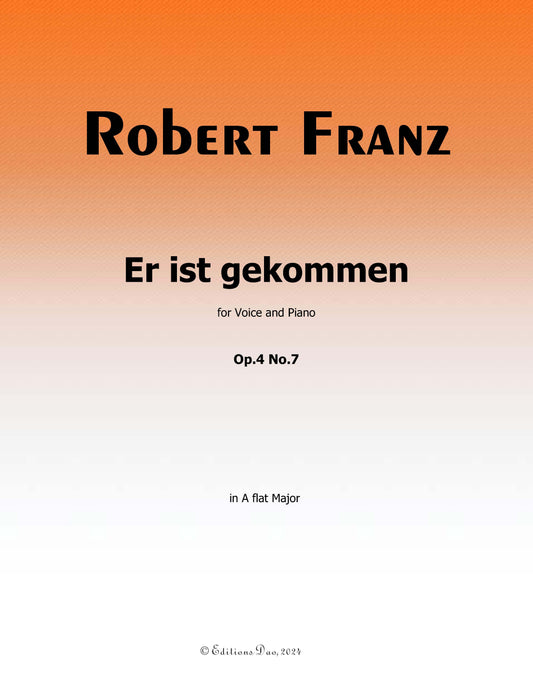 Er ist gekommen, by R. Franz