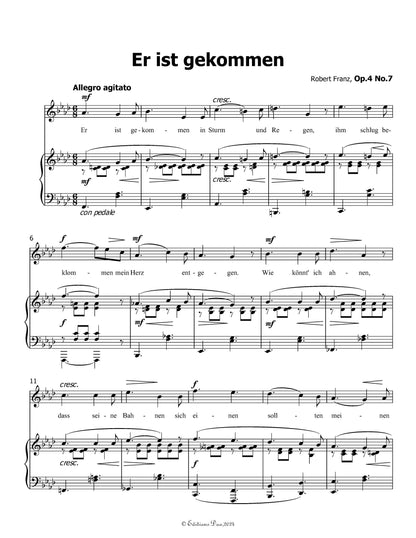 Er ist gekommen, by R. Franz