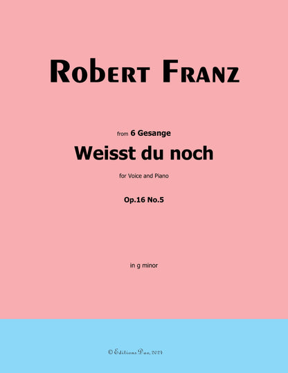 Weisst du noch, by R. Franz