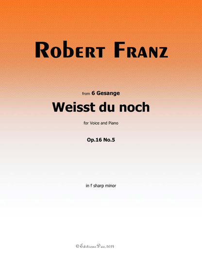 Weisst du noch, by R. Franz