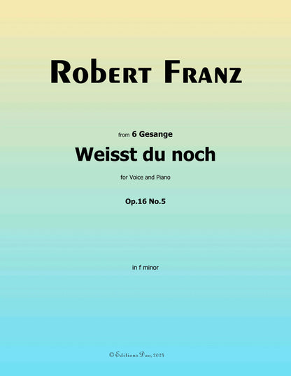 Weisst du noch, by R. Franz