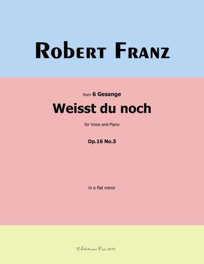 Weisst du noch, by R. Franz