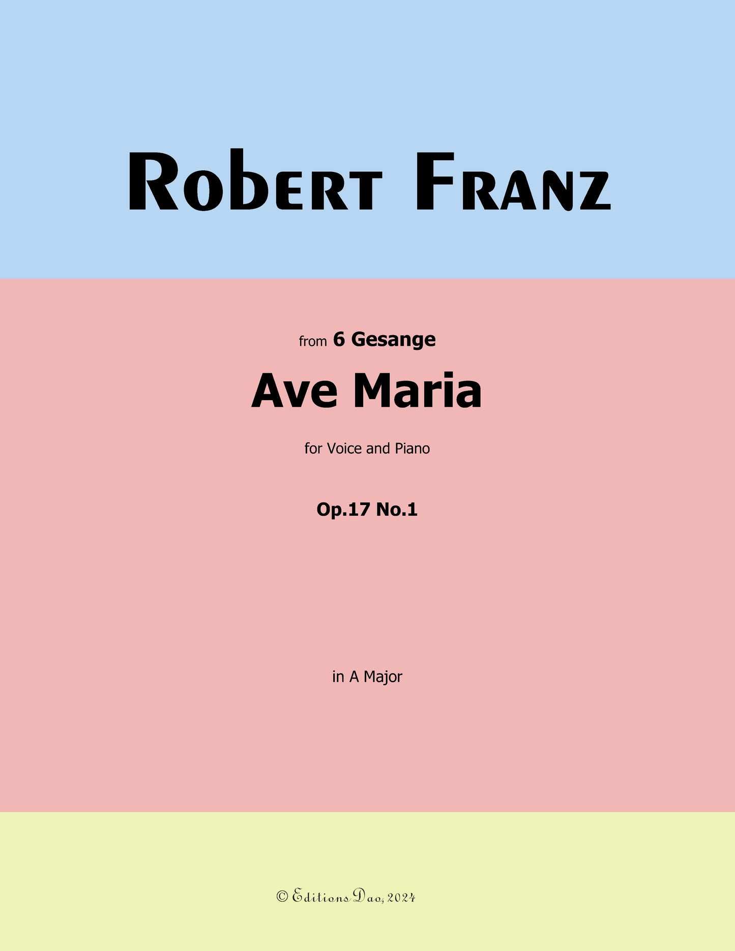 Ave Maria, by R. Franz