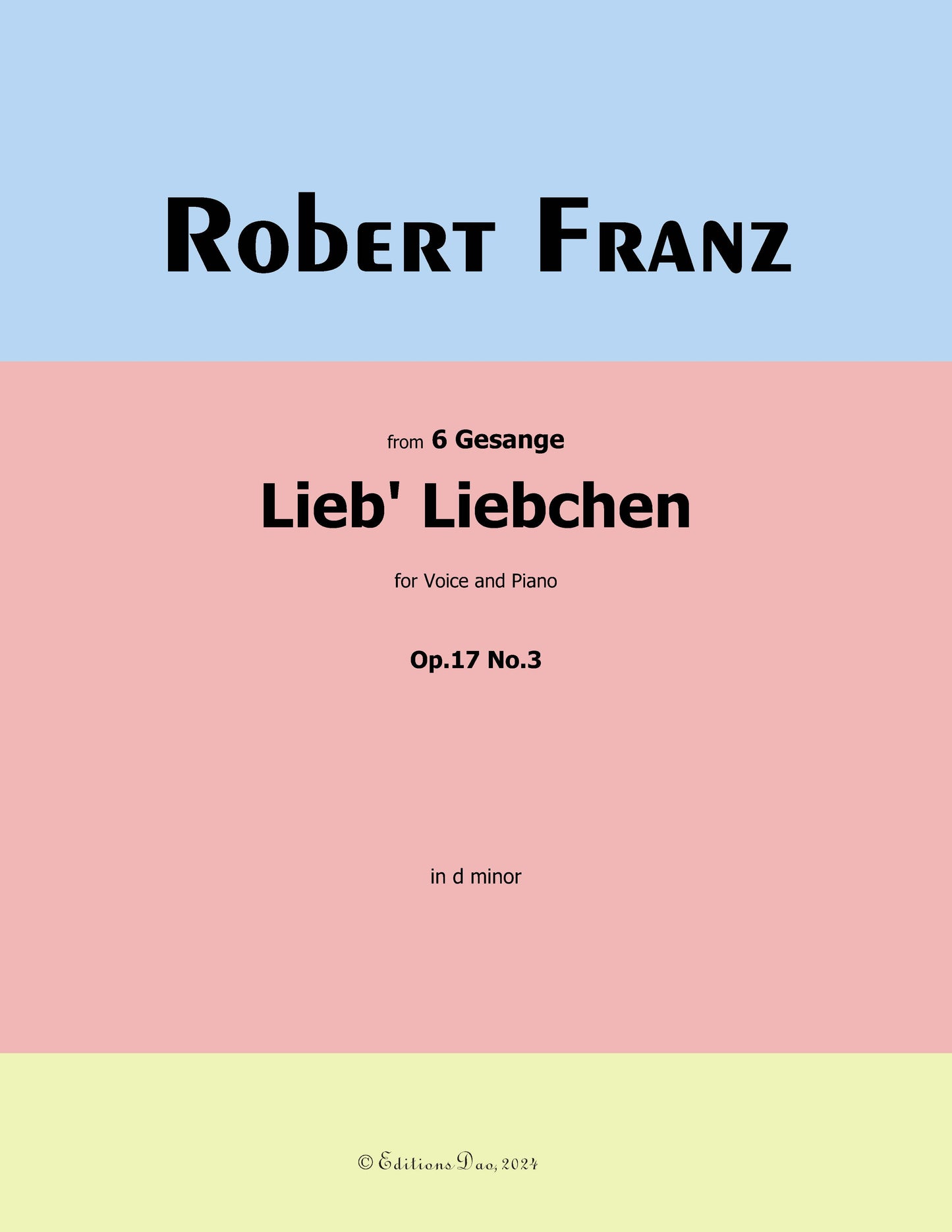 Lieb' Liebchen, by R. Franz