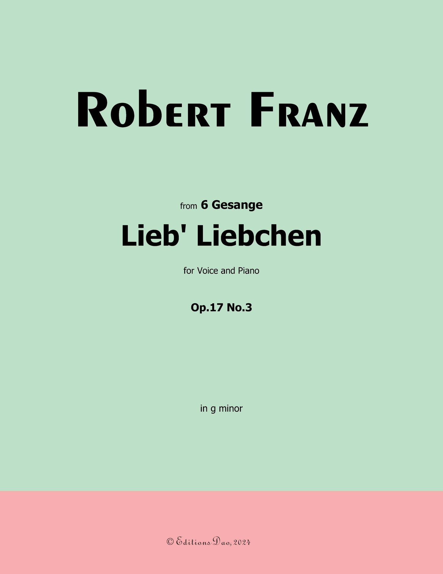 Lieb' Liebchen, by R. Franz