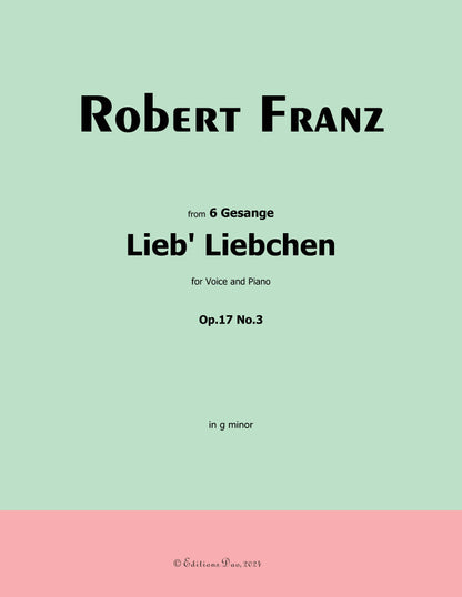 Lieb' Liebchen, by R. Franz