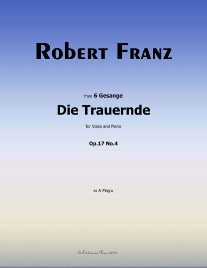 Die Trauernde, by R. Franz