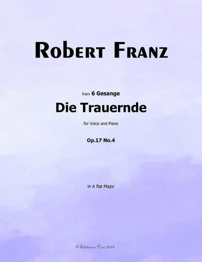 Die Trauernde, by R. Franz