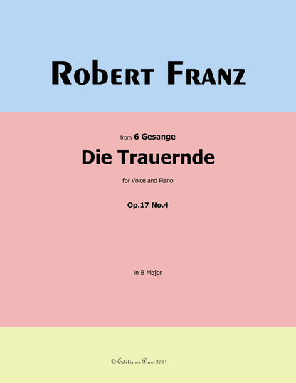 Die Trauernde, by R. Franz