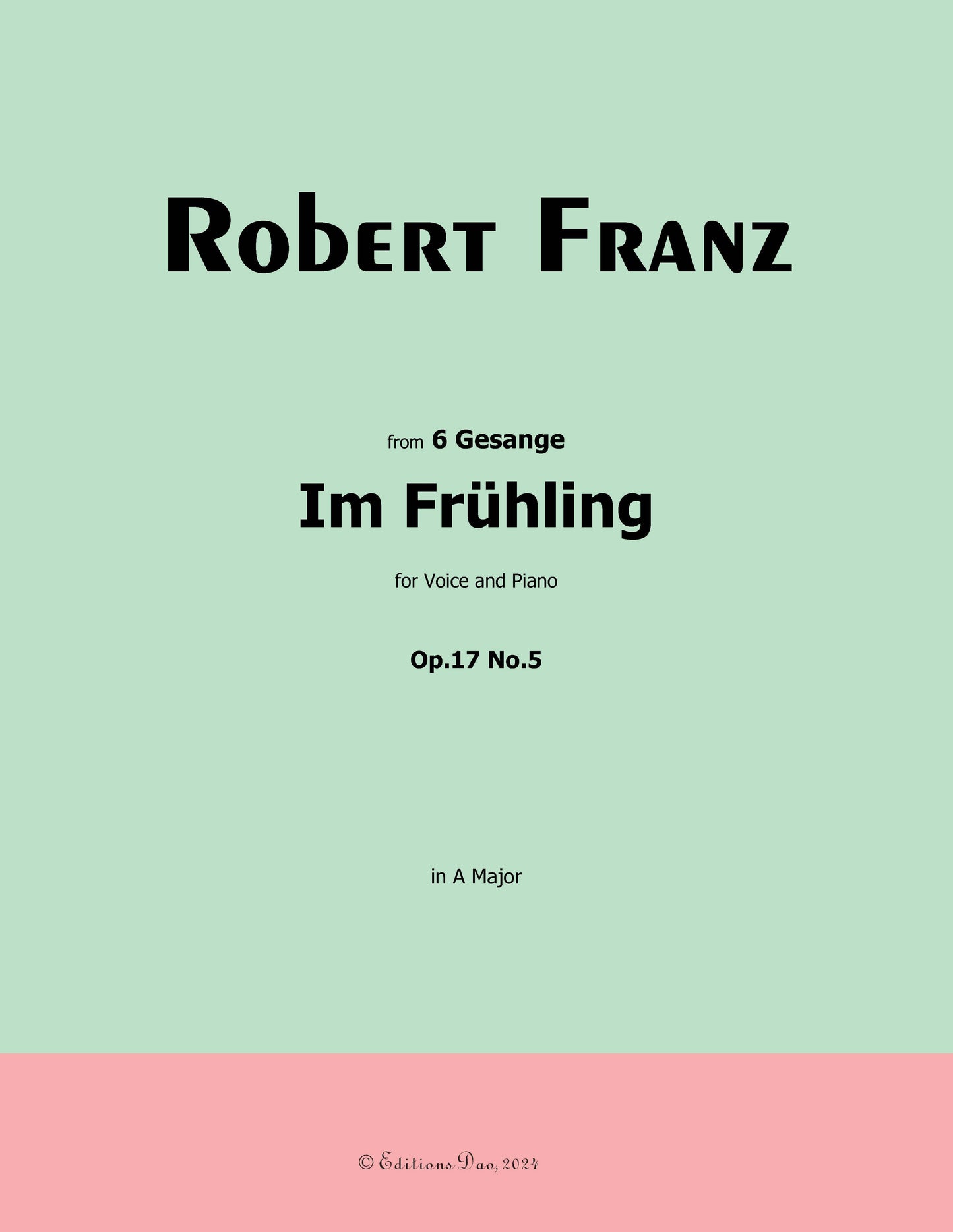 Im Fruhling, by R. Franz