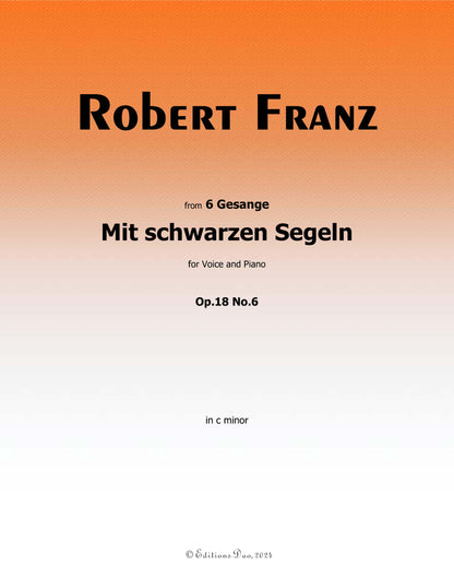 Mit schwarzen Segeln, by R. Franz