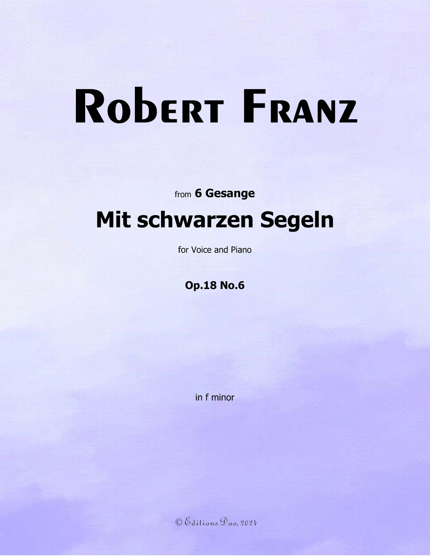 Mit schwarzen Segeln, by R. Franz