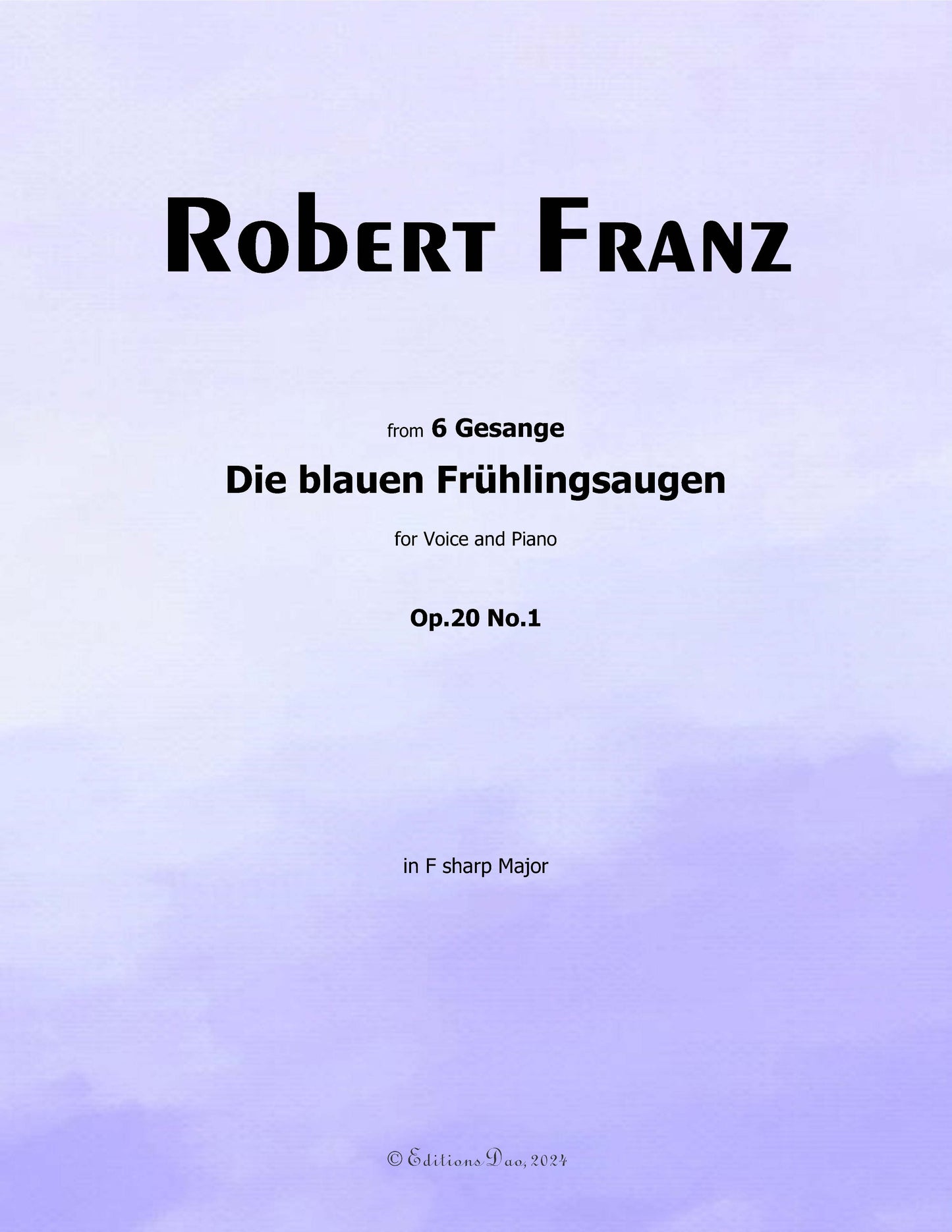 Die blauen Fruhlingsaugen, by R. Franz