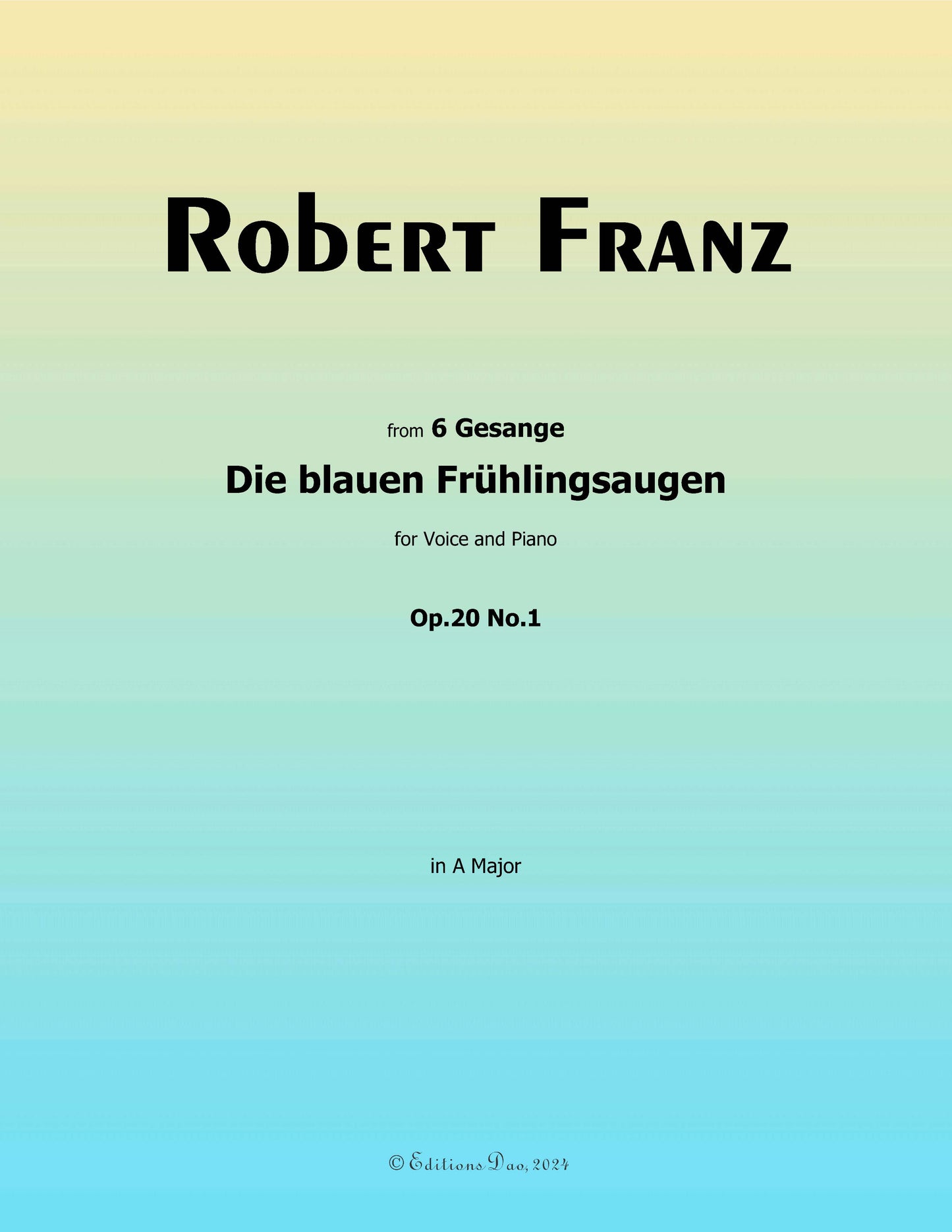 Die blauen Fruhlingsaugen, by R. Franz