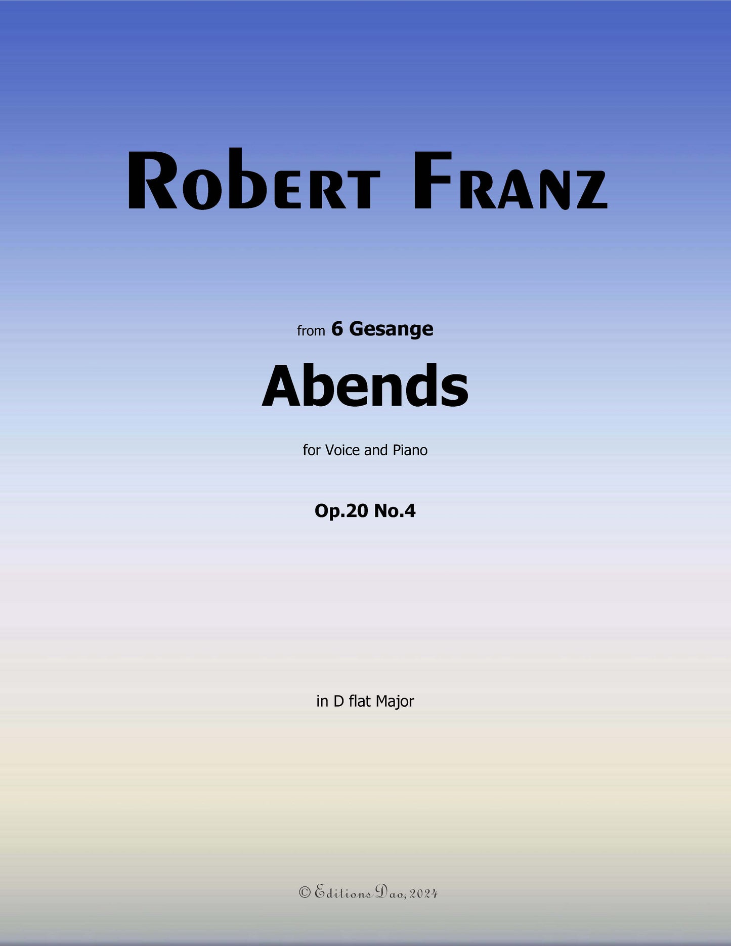 Abends by Robert Franz 