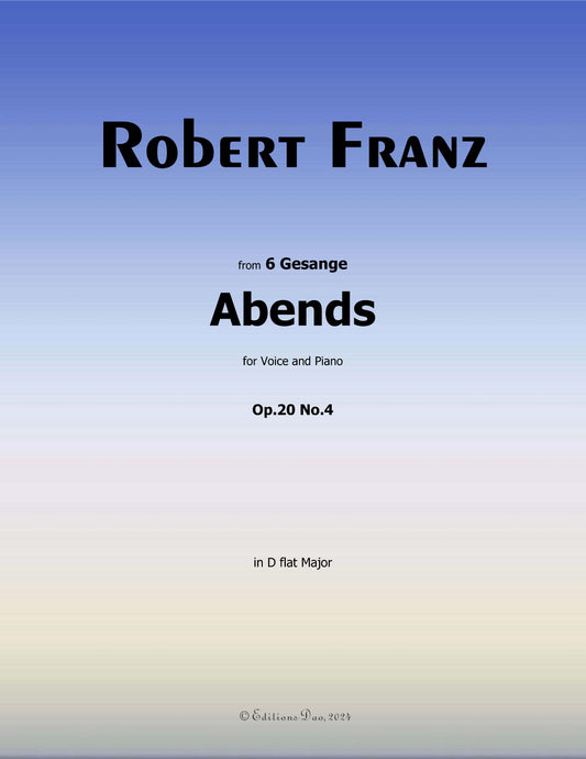 Abends by Robert Franz 