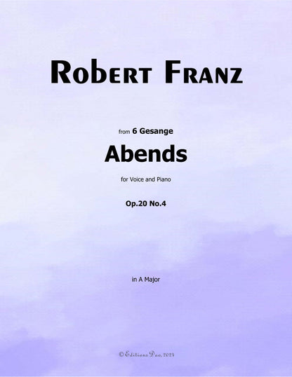 Abends by Robert Franz 