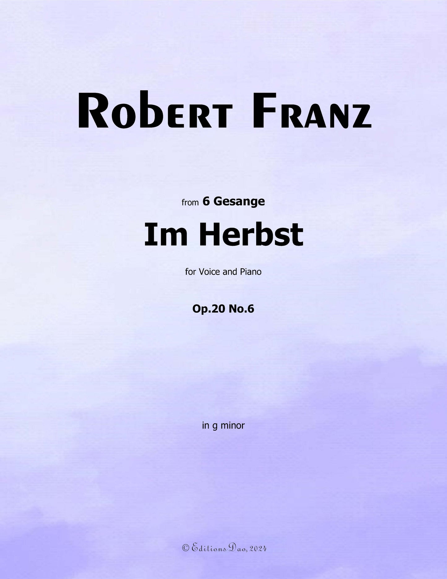 Im Herbst, by R. Franz