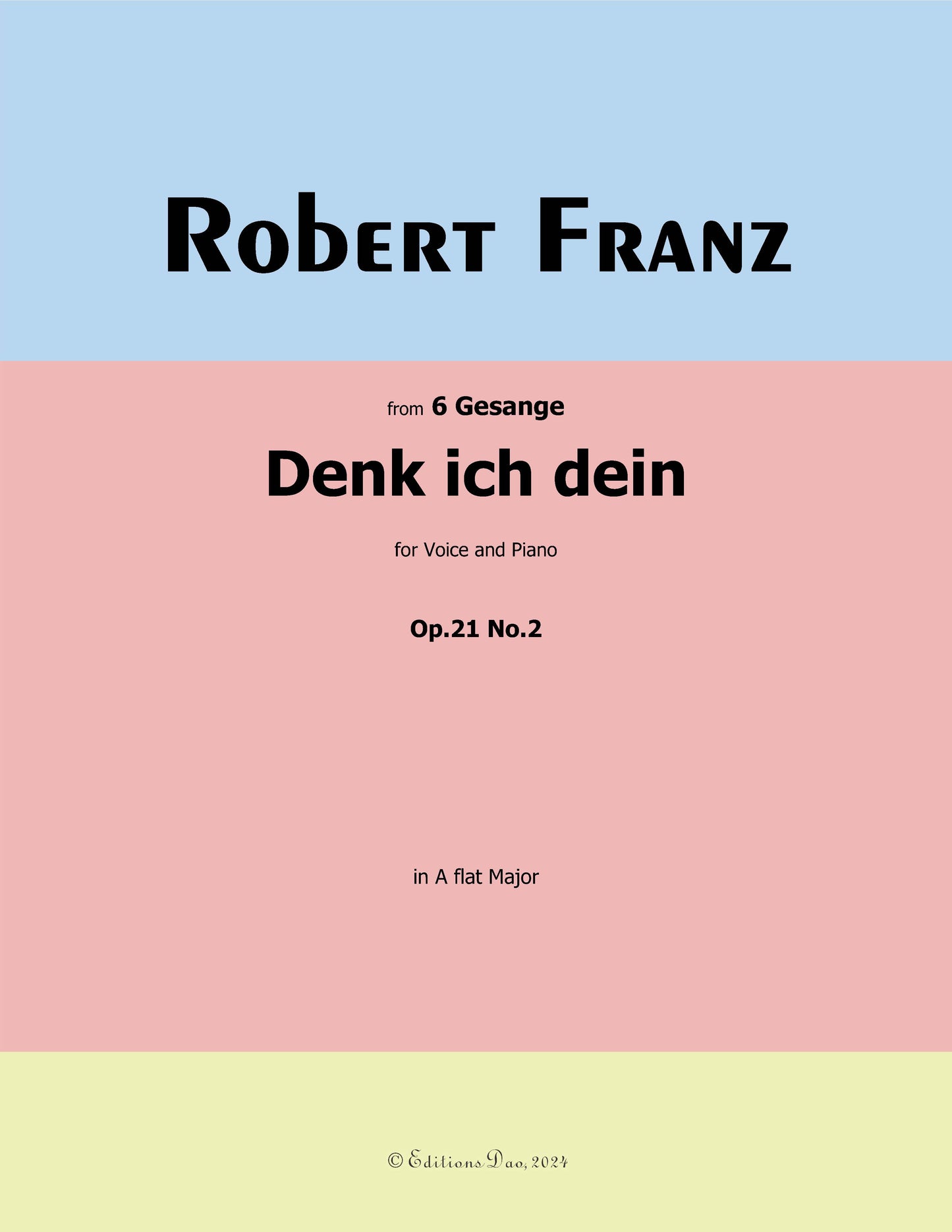 Denk ich dein, by R. Franz