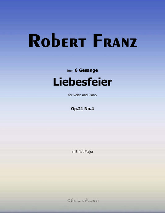 Liebesfeier, by R. Franz