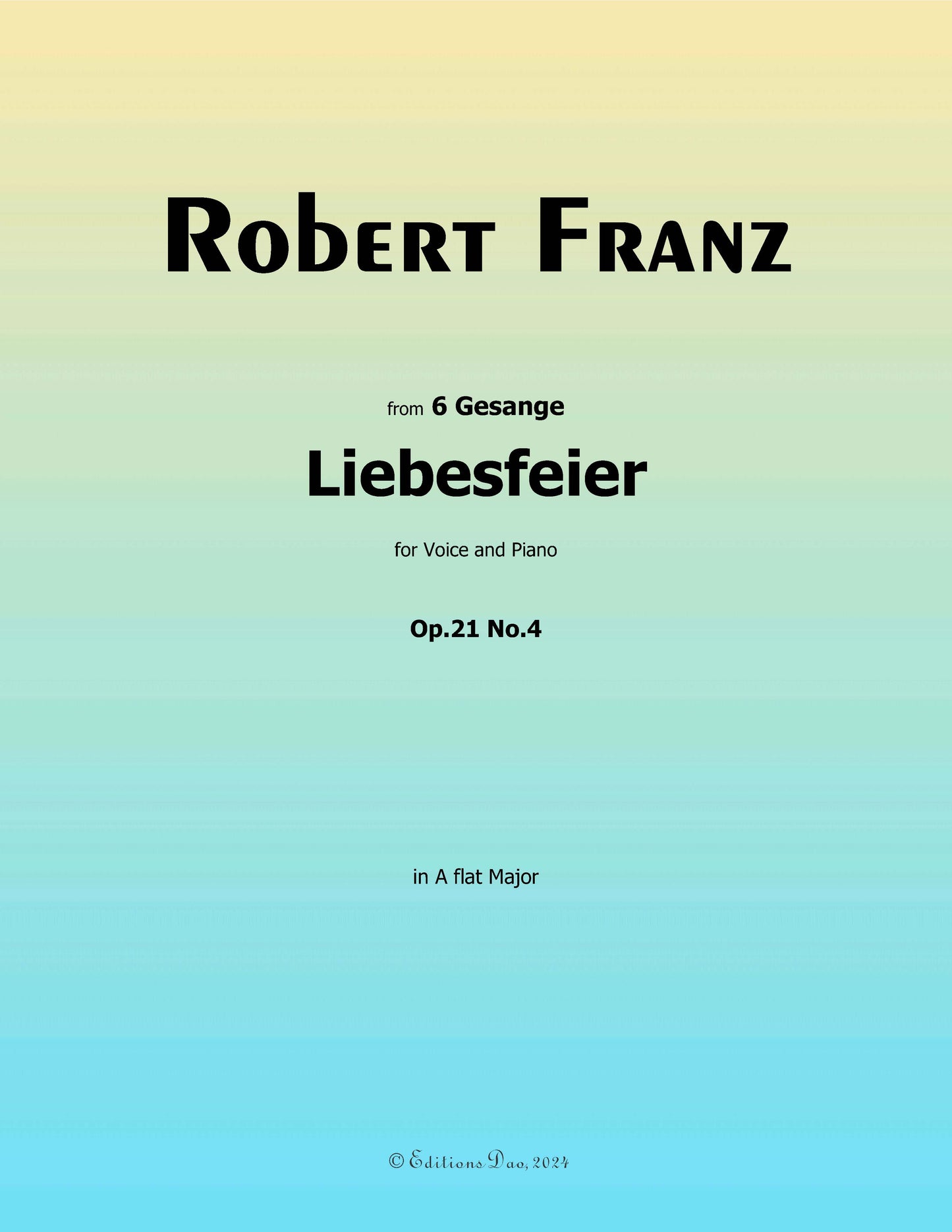 Liebesfeier, by R. Franz