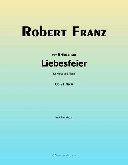 Liebesfeier, by R. Franz