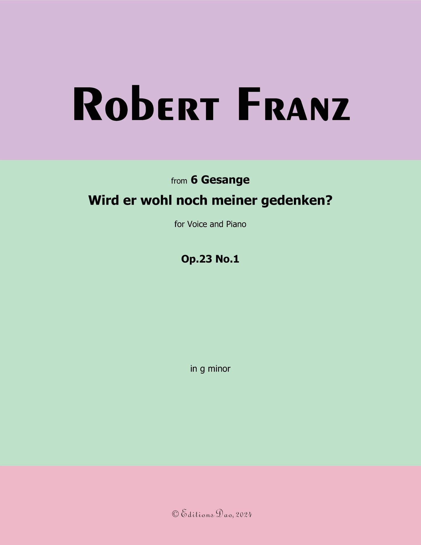 Wird er wohl noch meiner gedenken?, by R. Franz